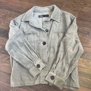 Zara Green Corduroy Button Down